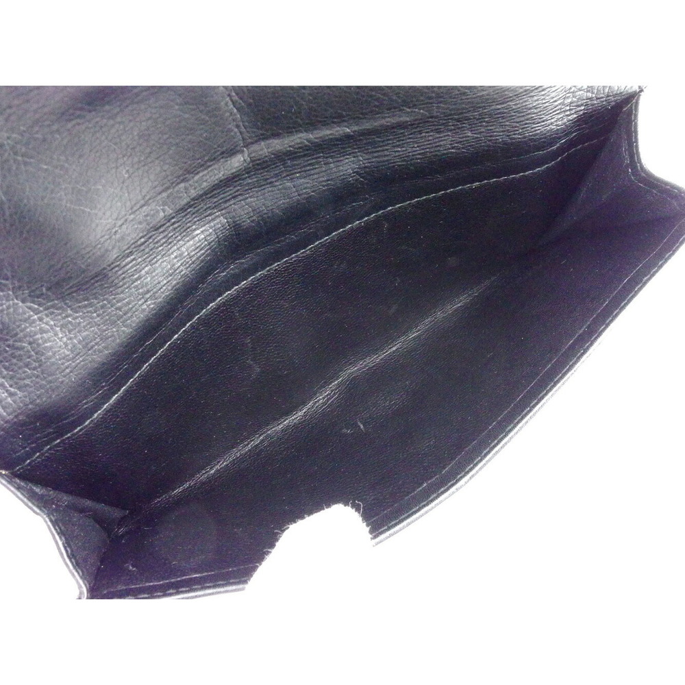 Gucci Double Leather Hooks Wallet Long Black Horsebit - Picture 6 of 6